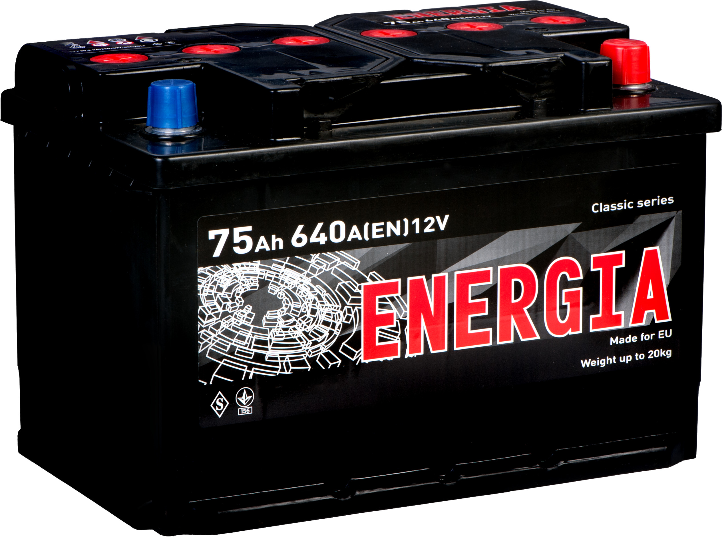 Акумулятор ENERGIA 6CТ-75АЗ L